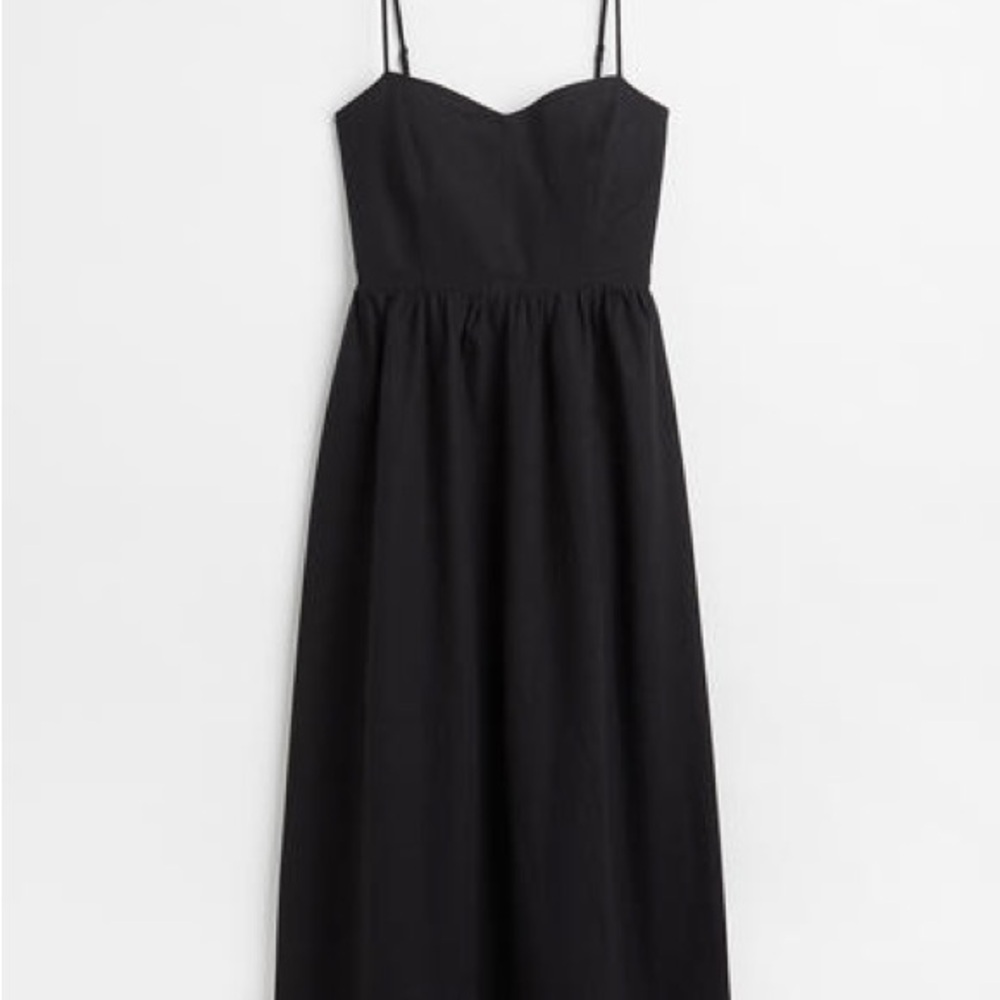H&M Linen Blend Midi Dress